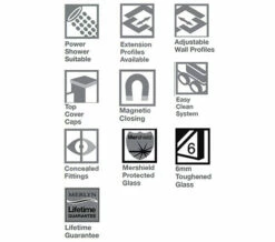 Merlyn 6 Series Corner Double Sliding Door Shower Enclosure 900 X 1900mm -Duravit Sales Shop 6 Series Corner Sliding Door Logo 3 mn 1