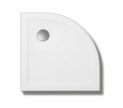 Lakes Low Profile 45mm ABS Stone Resin White Tray With Waste