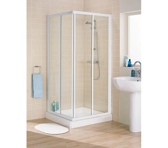 Lakes Classic Silver Frame Corner Entry Enclosure - CL1C075S 5 Lakes Classic Silver Frame Corner Entry Enclosure - CL1C075S - Image 5