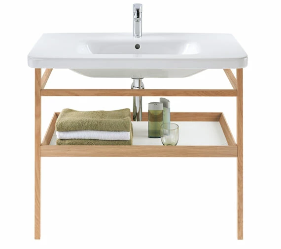 Duravit DuraStyle Floor-Mounted Towel Rail With Shelf 7 Duravit DuraStyle Floor-Mounted Towel Rail With Shelf - Image 7