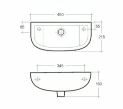 RAK Compact 1 Tap Hole White 450mm Slimline Basin -Duravit Sales Shop M 2015 2 18 6 46 27 277