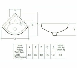 RAK Compact 1 Tap Hole 440mm Wall Hung Corner Basin White - COMCNRB1 -Duravit Sales Shop M 2015 2 18 6 51 54 207