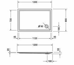 Duravit Starck 1200mm Wide Slimline Shower Tray 7 Duravit Starck 1200mm Wide Slimline Shower Tray -Duravit Sales Shop M 2015 2 20 6 47 5 613