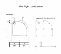 Mira Flight Low Quadrant Shower Tray White With Waste 7 Mira Flight Low Quadrant Shower Tray White With Waste -Duravit Sales Shop M 2015 3 27 6 13 25 790.1697.012.WH 2 mn