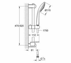 Grohe Euphoria Massage Chrome Shower Set With 600mm Rail - 27231001 -Duravit Sales Shop M 2015 7 9 8 33 52 974