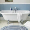 Hudson Reed Kenton 1700 X 750mm Back-To-Wall Freestanding White Acrylic Bath With Legs