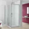 Lakes Coastline Malmo Silver Corner Entry Shower Enclosure 2000mm Height