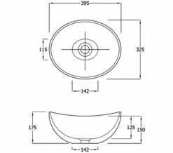 RAK Shell White Sit On Basin - SHELBAS -Duravit Sales Shop M 2016 4 22 6 10 5 65