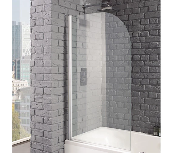 Aquadart Venturi 8 Round Edge 800 X 1400mm Bath Screen With Polished Silver Profile 1 Aquadart Venturi 8 Round Edge 800 X 1400mm Bath Screen With Polished Silver Profile