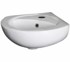Nuie Melbourne 450 X 445mm White Corner Wall Hung Basin