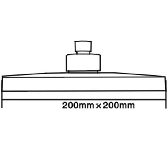 Nuie 200mm ABS Fixed Shower Head 5 Nuie 200mm ABS Fixed Shower Head - Image 5