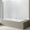 Merlyn Three Panel Folding Hinged Bath Screen 1400 X 1500mm
