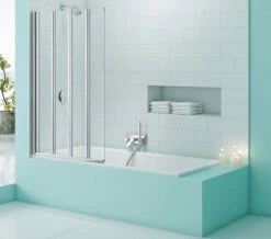 Merlyn SecureSeal 4 Fold Bath Screen 800 X 1500mm