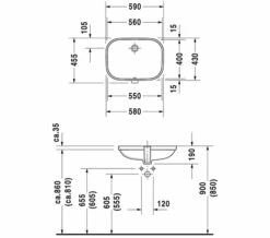 Duravit D-Code 495mm Undercounter Vanity Basin -Duravit Sales Shop M 2017 12 12 6 59 42 116