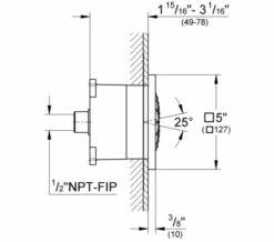 Grohe Rainshower F-Series 1 Spray Chrome Side Shower 6 Grohe Rainshower F-Series 1 Spray Chrome Side Shower -Duravit Sales Shop M 2017 2 18 6 8 3 760