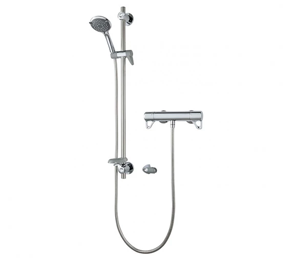 Triton Elina Chrome Bar Mixer Exposed Thermostatic Shower Valve With Riser Rail 2 Triton Elina Chrome Bar Mixer Exposed Thermostatic Shower Valve With Riser Rail - Image 2
