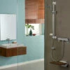 Triton Elina Chrome Bar Mixer Exposed Thermostatic Shower Valve With Riser Rail
