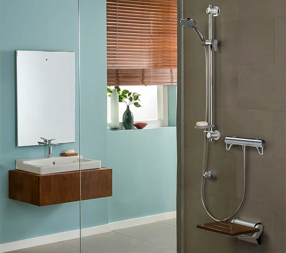 Triton Elina Chrome Bar Mixer Exposed Thermostatic Shower Valve With Riser Rail 1 Triton Elina Chrome Bar Mixer Exposed Thermostatic Shower Valve With Riser Rail