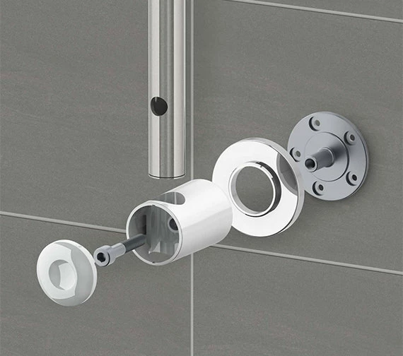 Triton Elina Chrome Bar Mixer Exposed Thermostatic Shower Valve With Riser Rail 7 Triton Elina Chrome Bar Mixer Exposed Thermostatic Shower Valve With Riser Rail - Image 7