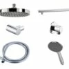 Triton Circular Dual Control Mixer Shower Combination Pack 1 - Chrome Finish