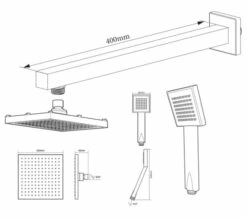 Triton Square Edge Dual Outlet Mixer Shower Combination Pack 3 - Chrome -Duravit Sales Shop M 2017 4 24 8 53 50 610