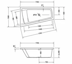 Duravit Paiova 1700mm X 1000mm Right-Left Backrest Slope Bath With Frame 5 Duravit Paiova 1700mm X 1000mm Right-Left Backrest Slope Bath With Frame -Duravit Sales Shop M 2018 1 1 10 9 28 996