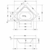 Duravit D-Code 1400 X 1400mm Built-In Corner Bathtub With Support Feet