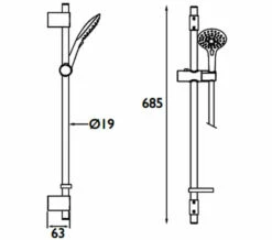 Bristan Casino Chrome Shower Kit With 3 Function Push Button Handset -Duravit Sales Shop M 2018 10 11 12 29 10 216