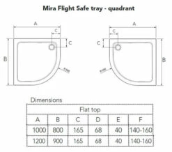 Mira Flight Safe Offset Quadrant Shower Tray White With Waste -Duravit Sales Shop M 2018 10 2 15 18 38 31