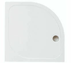 Merlyn Ionic Mstone Quadrant 50mm White Shower Tray With Waste