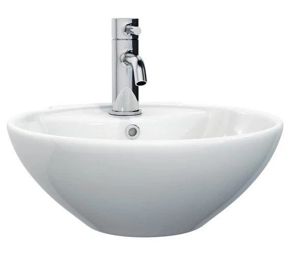 Miller 400mm Round Ceramic Basin - 174W1 2 Miller 400mm Round Ceramic Basin - 174W1 - Image 2