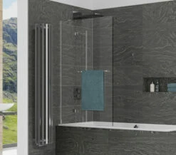 Kudos Inspire 950 X 1500mm Two Panel Outswing Bath Screen