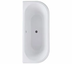 Bayswater Courtnell 1700mm White Double Ended Back To Wall Freestanding Bath