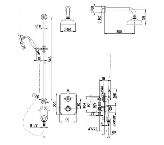 Silverdale Concealed Shower Set Chrome 2 Silverdale Concealed Shower Set Chrome - Image 2