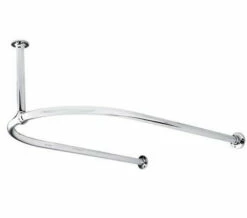 Hudson Reed U Shaped Shower Curtain Rail Chrome