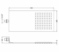 Hudson Reed Ultra Thin Fixed Shower Head -Duravit Sales Shop M 2018 4 9 6 9 7 772