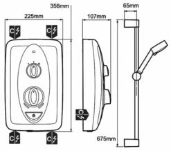 Mira Jump 10.8kW Multi-Fit Electric Shower White-Chrome -Duravit Sales Shop M 2018 5 23 8 9 3 671