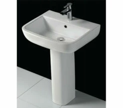 RAK Series 600 1 Tap Hole White Basin 520mm With Pedestal