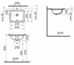 VitrA S20 Commercial Under Counter Basin -Duravit Sales Shop M 2018 7 2 8 1 39 380