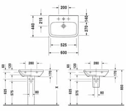 Duravit DuraStyle 1 Taphole Washbasin With Overflow -Duravit Sales Shop M 2018 7 3 12 38 4 589