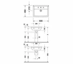 Duravit Starck 3 Underneath Glazed 1 Tap Hole Washbasin With Overflow -Duravit Sales Shop M 2018 7 4 14 23 49 357