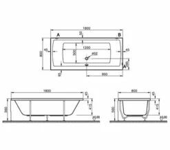 VitrA Neon 1800 X 800mm White Double Ended Bath 5 VitrA Neon 1800 X 800mm White Double Ended Bath -Duravit Sales Shop M 2018 8 6 12 50 54 226