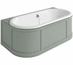 Burlington London 1800 X 950mm Back-To-Wall Bath With Curved Surround -Duravit Sales Shop M 2018 8 9 8 57 45 160