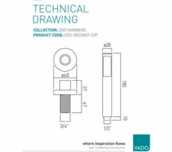 Vado Zoo Single Function Deck Mounted Chrome Shower Kit -Duravit Sales Shop M 2018 9 12 7 56 13 219