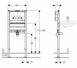 Geberit Duofix 500 X 1120-1300mm Basin Frame For Wall Mounted Concealed Tap -Duravit Sales Shop M 2018 9 7 12 52 42 469