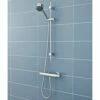 Nuie Minimalist Thermostatic Chrome Bar Shower Valve With Bottom Outlet