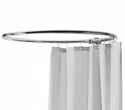 Nuie Round Shower Curtain Chrome Ring 825mm