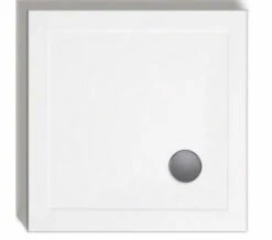 Lakes Standard Height 80mm Stone Resin White Square Shower Tray With Waste -Duravit Sales Shop M 2019 10 8 8 4 17 743