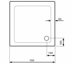 Lakes Standard Height 80mm Stone Resin White Square Shower Tray With Waste -Duravit Sales Shop M 2019 10 8 8 4 6 437