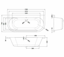 Nuie Shingle 1700 X 750mm Curved Back To Wall White Bath With Panel -Duravit Sales Shop M 2019 11 18 9 16 10 545